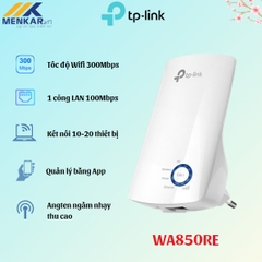 Bộ kích sóng WiFi TPLink TL-WA850RE, 300Mps, 2 Râu, 1 LAN 10/100Mp