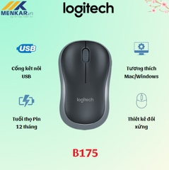 Chuột máy tính không dây Logitech B175 (Đen)