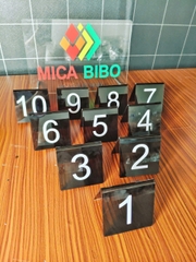 Combo 10-50 Thẻ số để bàn mica, dày 2mm, dùng cho quán ăn, Cafe, nhà hàng, tiệc sinh Nhật, cưới, thiết kế theo yêu cầu