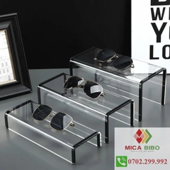 Kệ mica chữ U, trưng bày giày, mắt kính, nước hoa, dày 5mm