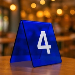 Combo 10-50 Thẻ số để bàn mica, dày 2mm, dùng cho quán ăn, Cafe, nhà hàng, tiệc sinh Nhật, cưới, thiết kế theo yêu cầu