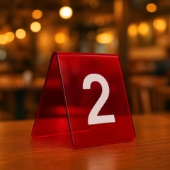 Combo 10-50 Thẻ số để bàn mica, dày 2mm, dùng cho quán ăn, Cafe, nhà hàng, tiệc sinh Nhật, cưới, thiết kế theo yêu cầu