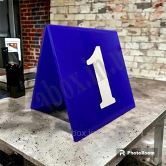 Combo 10-50 Thẻ số để bàn mica, dày 2mm, dùng cho quán ăn, Cafe, nhà hàng, tiệc sinh Nhật, cưới, thiết kế theo yêu cầu