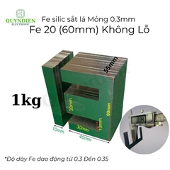 Fe silic EI lá mỏng 0.35mm - 20mm (60mm) không lỗ