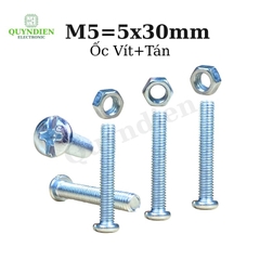 Ốc vít kèm tán M5x30mm túi 100 con