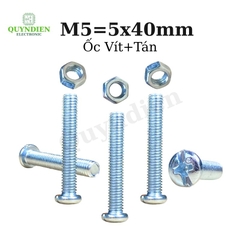 Ốc vít kèm tán M5x40mm túi 100 con