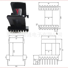 Khuôn biến áp xung EE4220 nằm (8+8 chân)