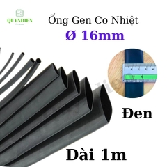 Gen co nhiệt size 16mm màu đen