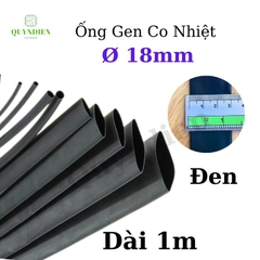 Gen co nhiệt size 18mm màu đen