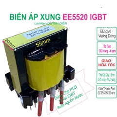 Biến áp xung quấn mới EE5520 Đứng dùng cho máy 18 fet IGBT Auto nguồn nước