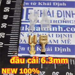 Đầu lõi đồng header, jack oto, đầu cái / đực cos 6.3mm, bấm dây 0.75-1.5mm, vỏ nhựa trong kde5153