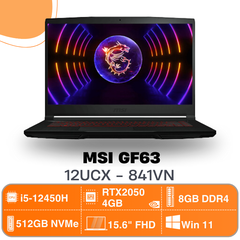 Laptop MSI GF63 12UCX-841VN (15.6