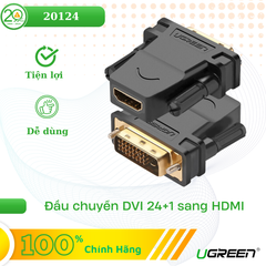 Đầu chuyển đổi DVI 24+1 to HDMI chính hãng Ugreen 20124