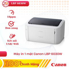 Máy In Canon LBP 6030W (Máy In Laser Đen Trắng, Đơn Năng, 1 Mặt, Wifi)