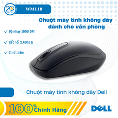 Chuột Máy Tính Không Dây Dell WM118 Wireless (Black)