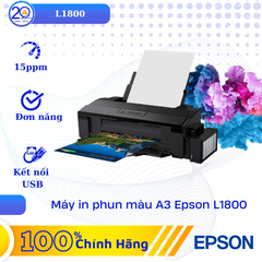 Máy In Phun Màu Khổ A3 Epson L1800 (Máy In Phun Màu Liên Tục, Đơn Năng, A3)