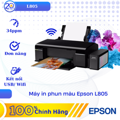 Máy In Phun Màu Epson L805 (Máy In Phun Màu Liên Tục, Đơn Năng, 6 Màu)