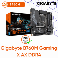 Bo Mạch Chủ Gigabyte B760M Gaming X AX DDR4 (Micro-ATX/ LGA1700/ DDR4/ HDMI+DP)