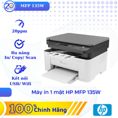 Máy In HP LaserJet 135W MFP Wifi - 4ZB83A (Máy In Laser Đen Trắng, Đa Năng, 1 Mặt, Wifi)