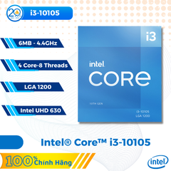 CPU Intel Core i3-10105 (6MB | 4 nhân 8 luồng | Upto 4.4GHz | LGA 1200)