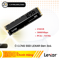 Ổ cứng SSD Lexar LNM620 256G M.2 Nvme PCIe Gen3x4 - LNM620X256G-RNNNG