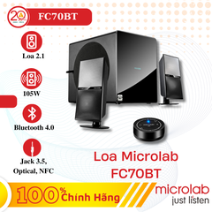 Loa Vi Tính Microlab FC70BT (Loa 2.1/ 105W/ Jack 3.5/ Optical/ BT/ NFC/ Đen)