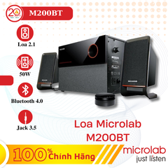 Loa Vi Tính Microlab M200BT (Loa 2.1/ 50W/ Jack 3.5/ BT/ Đen)