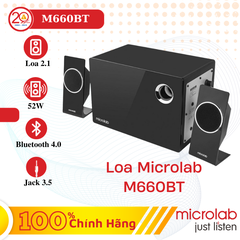 Loa Vi Tính Microlab M660BT (Loa 2.1/ 52W/ RCA/ BT/ Đen)