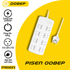 Ổ Cắm Điện Pisen 008EP (Trắng)