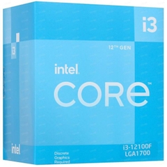 CPU Intel Core i3-12100F (12MB | 4 nhân 8 luồng | Upto 4.30 GHz | LGA 1700 | No GPU)