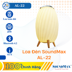 Loa Đèn SoundMax AL-22 (Loa toàn dải/ 20W/ AUX/ BT/ Trắng)