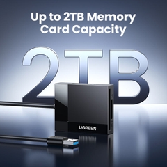 Đầu đọc thẻ USB 3.0 dài 0.5 hỗ trợ SD/TF/MS/CF Ugreen 30333 cao cấp