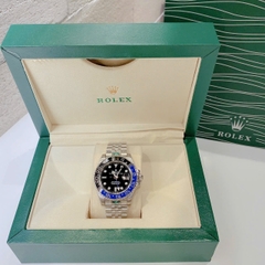 Rolex GMT Master II |Nam Giới |Niềng Xanh Đen |Dây Kim Loại Silver |Máy Cơ (Automatic) |Size 40mm