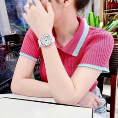 Chanel Hoa J12 |Nữ Giới |Đính Đá |Dây Đá Ceramica Trắng |Máy Pin (Quartz) |Size 34mm