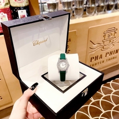 Chopard L'Heure Du Diamant |Nữ Giới |Đính Đá |Dây Cao Su Xanh Lá |Máy Pin (Quartz) |Size 32mm