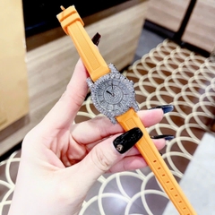 Chopard L'Heure Du Diamant |Nữ Giới |Mặt Full Đá |Dây Silicone Cam |Máy Pin (Quartz) |Size 32mm