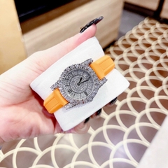 Chopard L'Heure Du Diamant |Nữ Giới |Mặt Full Đá |Dây Silicone Cam |Máy Pin (Quartz) |Size 32mm