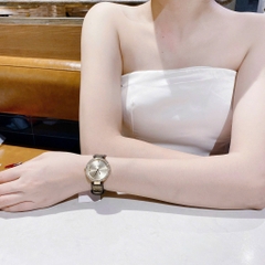 Coach Park Jacquard Signature |Nữ Giới |Vàng Gold |Dây Da Nâu |Máy Pin (Quartz) |Size 34mm