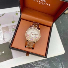 Coach Preston |Nữ Giới |Hoa Xoay |Đính Đá |Dây Kim Loại Rose Gold |Máy Pin (Quartz) |Size 36mm
