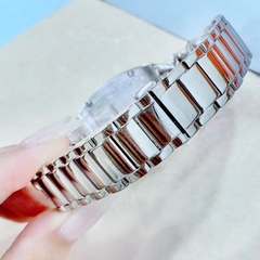 Davena Dây Mắt Xích |Nữ Giới |Đính Đá Silver |Dây Kim Loại |Máy Pin (Quartz) |Size Lớn 36x42mm