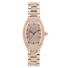 Davena Mặt Oval |Nữ Giới |Full Đá |Rose Gold |Dây Kim Loại |Máy Pin (Quartz) |Size 32x38mm