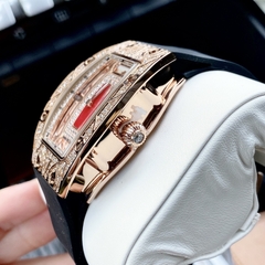 Davena Richard Mille |Nữ Giới |Rose Gold |Dây Silicone Đen |Máy Pin (Quartz) |Size 30x38mm