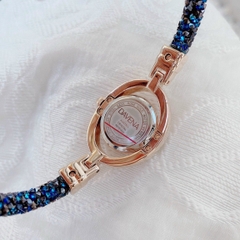 Davena Vòng Tay |Nữ Giới |Rose Gold |Đính Đá Xanh Dương |Máy Pin (Quartz) |Size Nhỏ 30mm