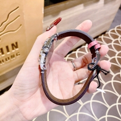 Gucci  G-Timeless |Unisex |Mặt Silver |Dây Da 2 Màu Hồng Xanh |Máy Pin (Quartz) |Size 38mm