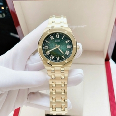 Guess Asset |Nam Giới |Mặt Xanh Lá |Dây Kim Loại Vàng Gold |Máy Pin (Quartz) |Size 42mm