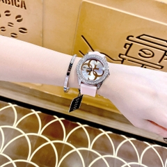 Guess G-Twist |Nữ Giới |Đính Đá |Silver |Dây Silicone Hồng |Máy Pin (Quartz) |Size 38mm