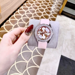 Guess G-Twist |Nữ Giới |Đính Đá |Silver |Dây Silicone Hồng |Máy Pin (Quartz) |Size 38mm