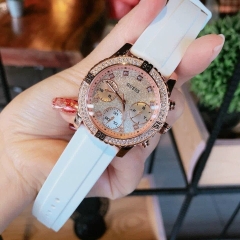 Guess Glitter |Nữ Giới |Rose Gold |Dây Sillicone Trắng |Máy Pin (Quartz) |Size 38mm