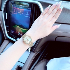 Guess Mặt Vuông |Nữ Giới |Dây Mesh Lưới Vàng Gold |Máy Pin (Quartz) |Size 32mm