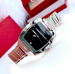 Guess Phoenix |Nam Giới |Mặt Đen |Dây Kim Loại Trắng Silver |Máy Pin (Quartz) |Size 43mm